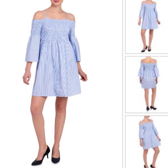 Dresses & Skirts - NWT Off-shoulder bell sleeve dress with straps